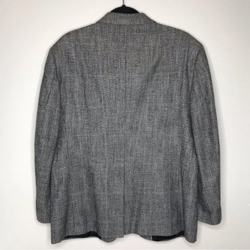 Haggar Imperial Gentlemans Fit Glen Plaid Sport Coat 2 Button Jacket Mens Large